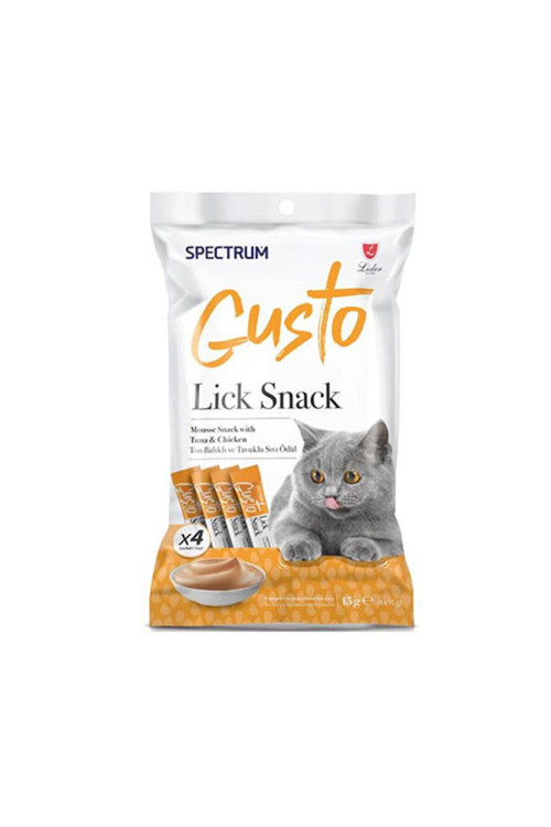 Gusto Lick Snack Ton Balığı ve Tavuklu 4x15gr