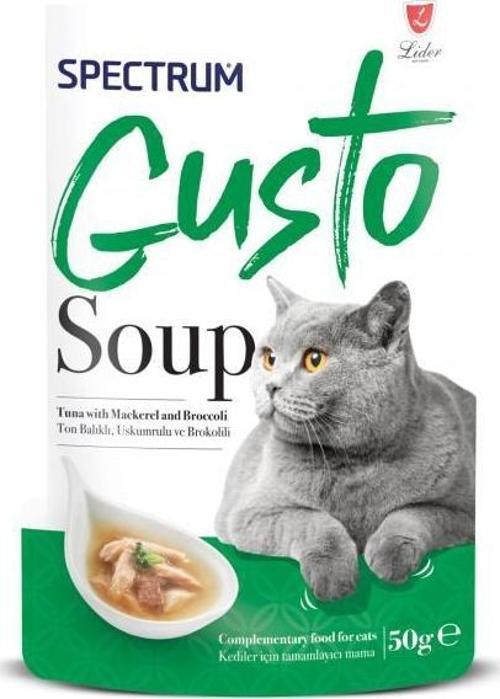 Gusto Ton Balıklı, Uskumru, Brokoli Kedi Çorbası 50 Gr