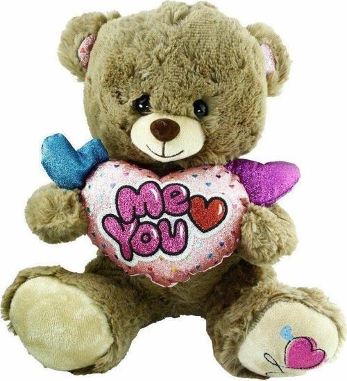 PJH2322 Peluş Kalpli Ayı 30 cm