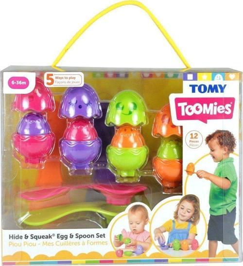 73082 Tomy - Saklambaçlı Yumurtalar Kaşık Seti 6-36 ay