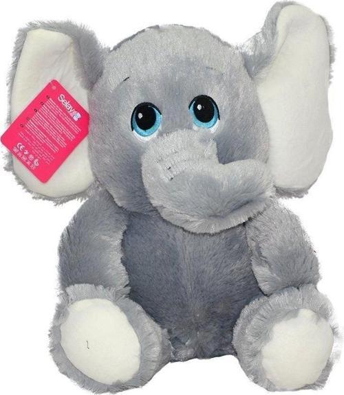 1257G Selay, Oturan Fil Gri 30 cm