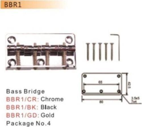 Bbr1Bk Siyah Bas Gitar Köprüsü
