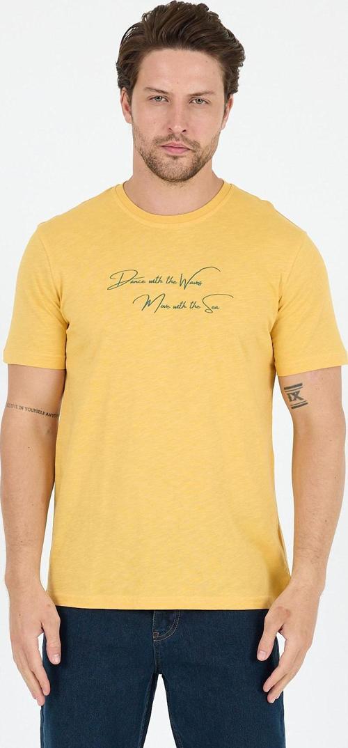 Erkek %100 Pamuk Bisiklet Yaka Kısa Kollu Baskılı T-Shirt  Rahat ve Şık Günlük Erkek Tişört 0011