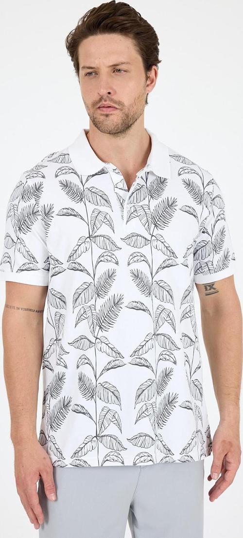 Erkek Polo Yaka Desenli T-Shirt – %95 Pamuk %5 Elastan – Şık, Esnek ve Rahat Kısa Kollu Tişört 0033