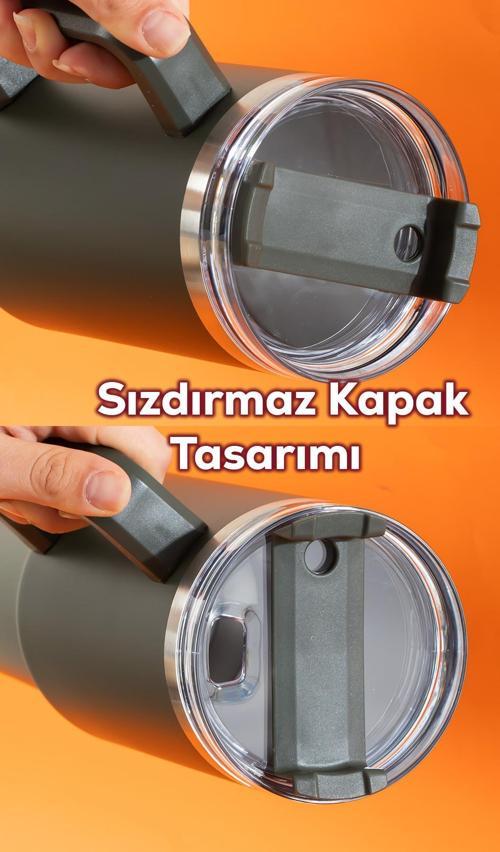 17236-3 Colte V2 Paslanmaz Çelik Sporcu Termos Bardak Matara Yeşil 1,2 Lt