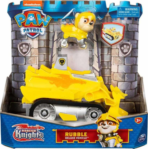 Orjinal Lisanslı Paw Patrol Cesur Şövalyeler Görev Aracı Seti RUBBLE