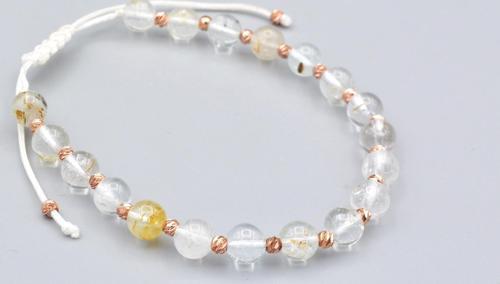 Makrome Model Hakiki Topaz Taşı Bileklik 6 Mm