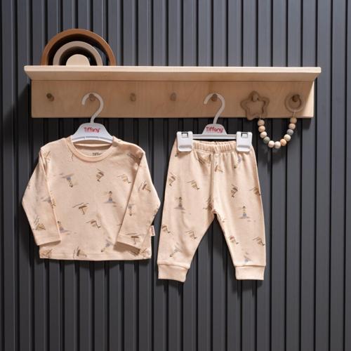 Baby Boat Jakarlı Theme 2'li Takım 43012 Bej