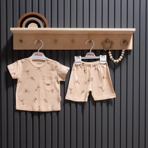 Baby Boat Jakarlı Theme Şortlu Takım 43104 Bej