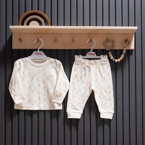 Baby Pear Jakarlı Theme 2'li Takım 40012 Ekru