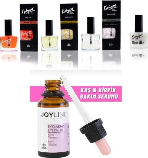 Sertleştrici Bakım Yağı Et temizleyici Koruyucu 4 Lü Set+joy line Kaş Kirpik Onarıcı,uzatıcı,besleyici Ve Güçlend