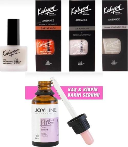 Sertleştrici Bakım Yağı Koruyucu Beyazlatıcı 4 Lü Set+joy line Kaş Kirpik Onarıcı,uzatıcı,besleyici Ve Güçlendiri