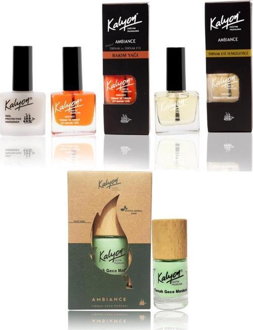 Tırnak Sertleştirici + Bakım Yağı + Et Temizleyici + Bitkisel Tırnak Gece Maskesi 11 ml