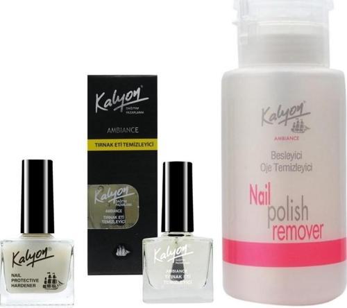 Tırnak Sertleştirici+Et Temizleyici+Pompalı Aseton 200Ml