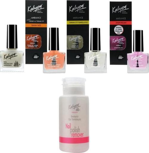 Tırnak Setleştirici+Bakım Yağı+Et Temizleyici+Acı Cila+Pompalı Aseton 200Ml