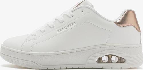 Kadın Sneaker ( Günlük) 177700 WHT Skechers UNO COURT - COURTED AIR White Knit Mesh/ Silver Trim