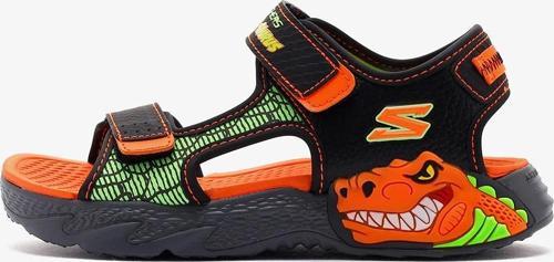Erkek Çocuk Sandalet 400614L BKOR Skechers S-LIGHTS: CREATURE-SPLASH Black/Orange