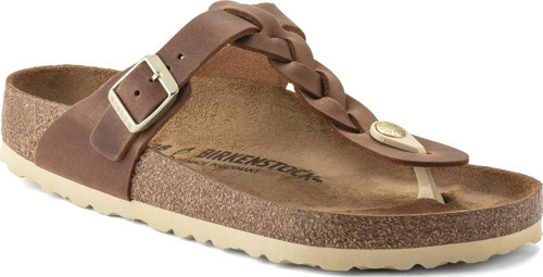 Kadın Terlik 1021355 Birkenstock GIZEH LEOI BRAIDED Cognsc
