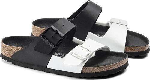 Kadın Terlik 1019703 Birkenstock ARIZONA SPLIT BF BLACK WHITE