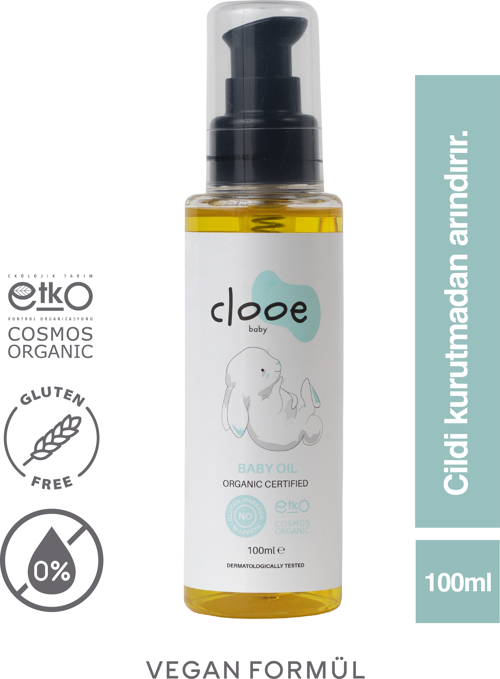 Organik Bebek Yağı (100ML) - Zeytinyağı, Badem Yağı, Jojoba Yağı - Yenidoğan Kullanımına Uygun