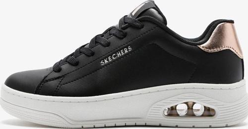 Kadın Sneaker ( Günlük) 177700 BLK Skechers UNO COURT - COURTED AIR Black Knit Mesh/ Charcoal Trim