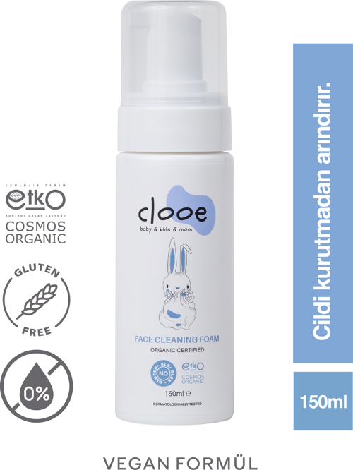 Organik Yüz Temizleme Köpüğü (150ML) - Yetişkin & Çocuk - Aloe Vera, At Kestanesi, Meyan Kökü