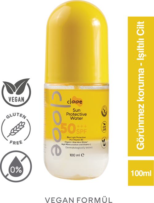 Vegan Çift Fazlı Çok Yüksek Korumalı 50 Spf Güneş Suyu (100ML) Clooe