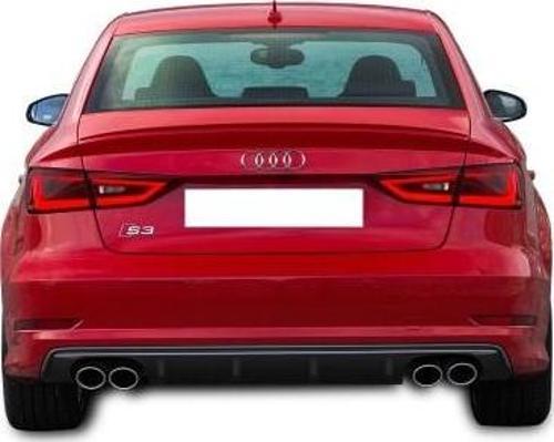 Audi A3 S3 Sedan Difüzör (Piano Black Boyalı)  (Plastik) 