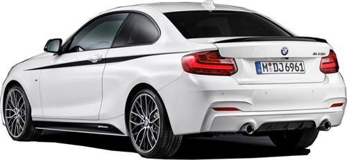 bmw 2013-2019 F22 2 Serisi M Performance Style- Arka Tampon Difüzör (Plastik) (Boyasız)