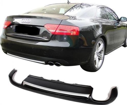 Audi A5 8P3 Coupe-Sportback 2008 - 2011 Arka Tampon Eki - Difüzör (Plastik)(Boyasız)