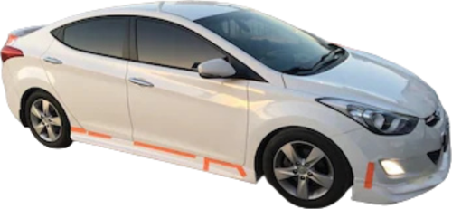 Hyundai Elantra 2011-2015 Marşpiyel (Plastik)(Boyasız)