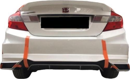 Honda Civic Fb7 Egzoz Görünümlü Difüzör (Plastik)(Boyasız)