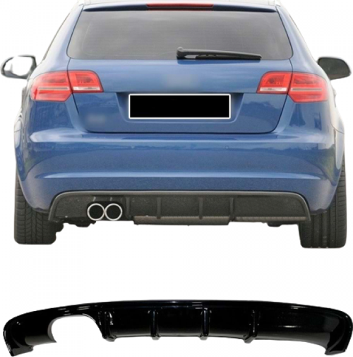 Audi A3 8p (2008-2011) Arka Tampon - Difüzör (Plastik)(Boyasız)