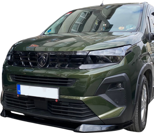 2023-2024 Peugeot Rifter Uyumlu Ön Lip (Plastik) (Boyasız)