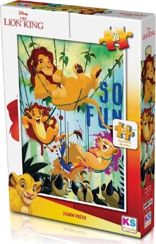 50 Parça Aslan Kral Puzzle – Görsel Zeka ve Sabır Geliştiren Eğitici Yapboz