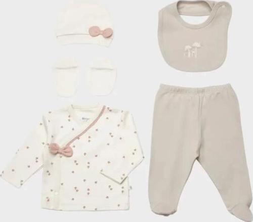 Tatlı Temalı Biorganik 5’Li Hastane Çıkış Seti – Light Beige