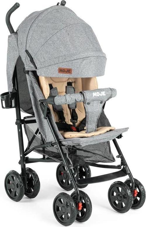 Moje Strong Baston Bebek Arabası Gri Siyah