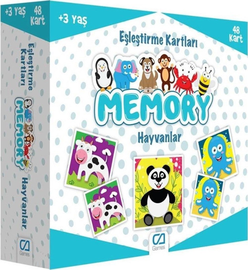 Hayvanlar memory oyunu ile eğlenceli öğrenme ve bilişsel gelişim aktiviteleri