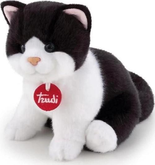 Çocuk Eğitici OyuncakTrudi Peluş Siyah Beyaz Kedi 20 cm