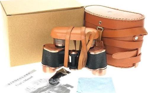 Baigish 6x24 Orjinal Deri Çantalı Prinç Kaplama Subay Dürbünü – Su Geçirmez – Artıkıl Özellikli Rus 