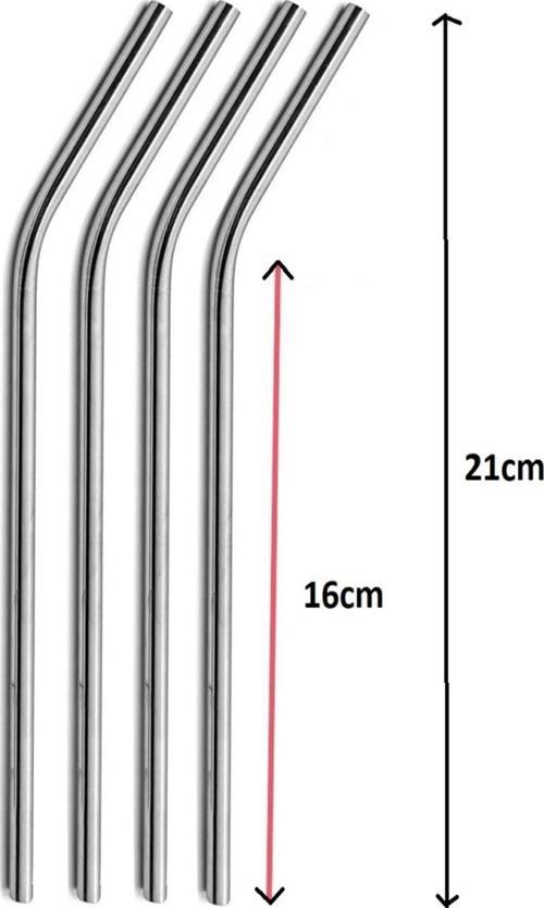 Çelik Pipet Paslanmaz Çelik Metal Meşrubat Pipeti Ve Pipet Temizleme Fırçası Seti 5 Parça