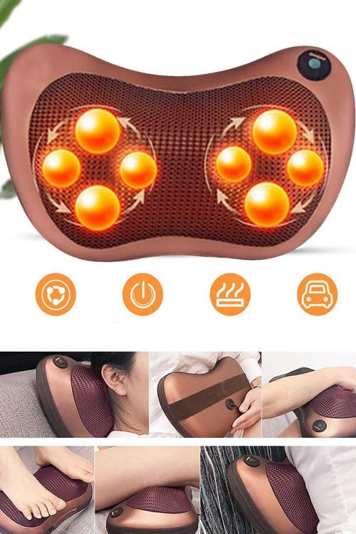 8 Toplu Ovmalı Masaj Yastığı Ayak Bel Boyun Sırt Vücut Omuz Aleti Yeni Model Masaj Yastığı