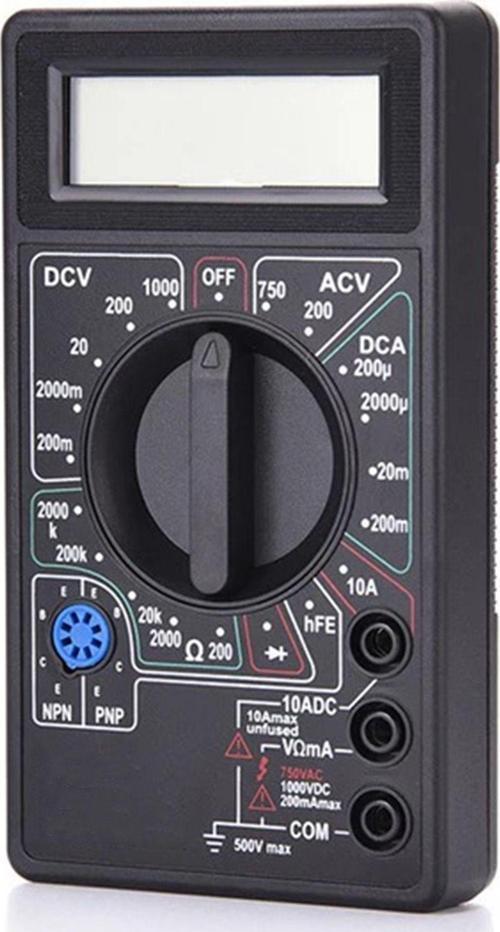 Dt830D Dijital Avometre Multimetre Ölçü Aleti Akım Voltaj Direnç Ölçer 1410