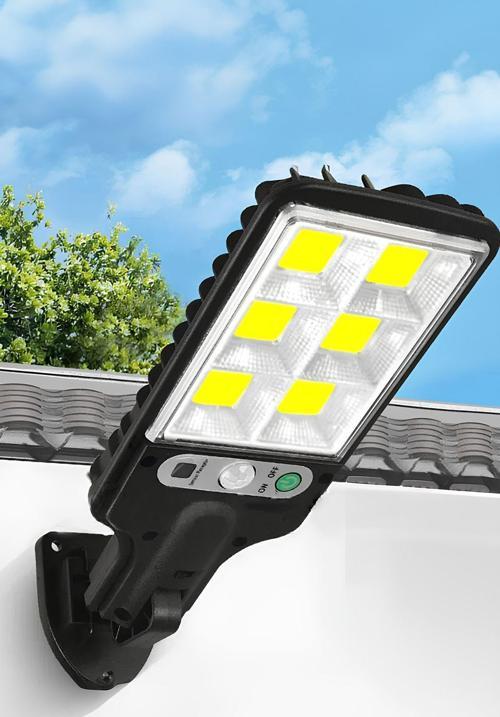 Yeni Model Güneş Enerjili Solar 120 Ledli 3 Modlu Su Geçirmez Bahçe Kapı Önü Lambası