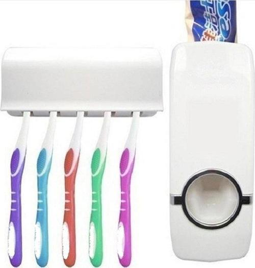 Otomatik Diş Macunu Sıkacağı Ve 5'Li Diş Fırçalığı