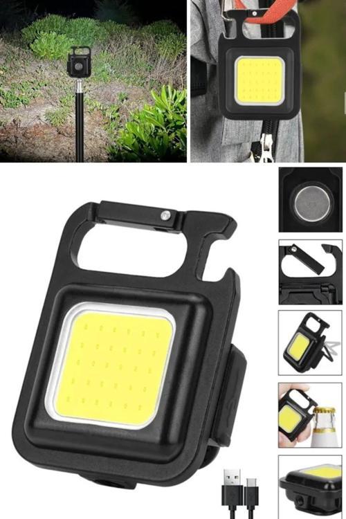 Led Mini Anahtarlık Fener Şarjlı Kamp Balıkçı Tamirci Için Çalışma Feneri Çok Fonksiyonlu Işık