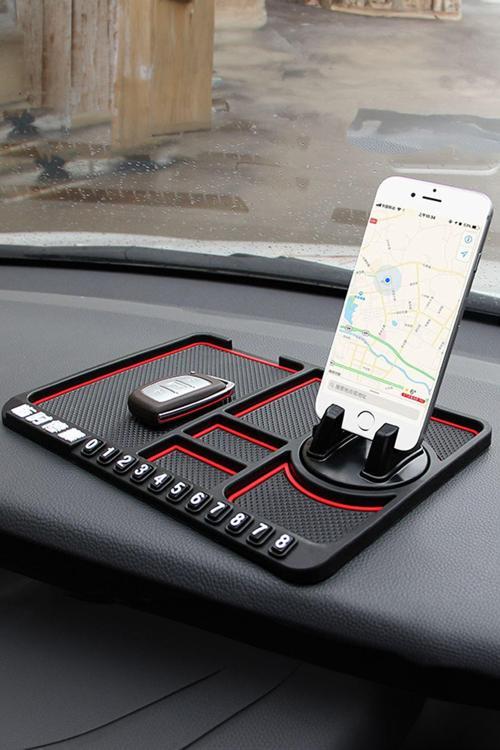 Araç İçi Torpido Üstü Kaydırmaz Pad Torpido Organizer Araç İçi Telefon Tutucu Ve Numaratör