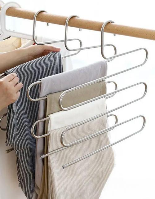 Metal 5 Katlı Pantolon & Şal Askısı Çoklu Askılık Dekoratif Akıllı Düzenleyici