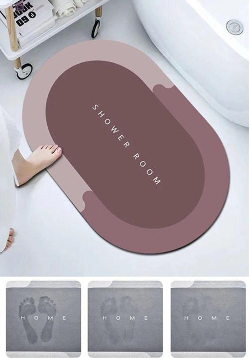 Süper Su Emici Kaymaz Tabanlı Banyo Paspası Renkli ( 80*50 Cm)
