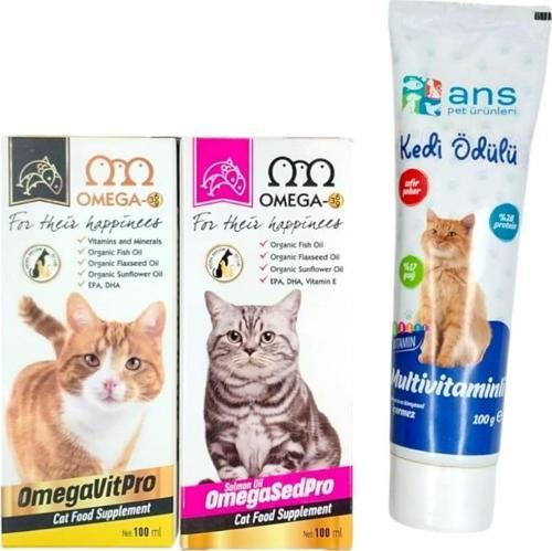 Kediler İçin Vitamin Takviyesi Set
